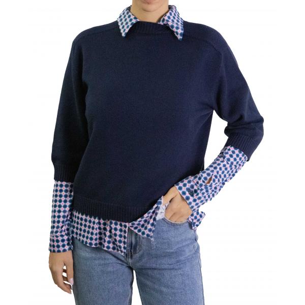 Maglioncino con manica a 3/4 in viscosa 